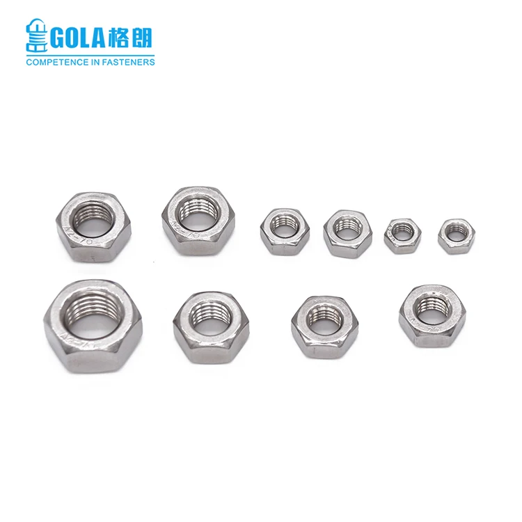 DIN934 A2 A4 70 M12 Stainless Steel Hex Nut Metric Fastener SS304 Hex Nut