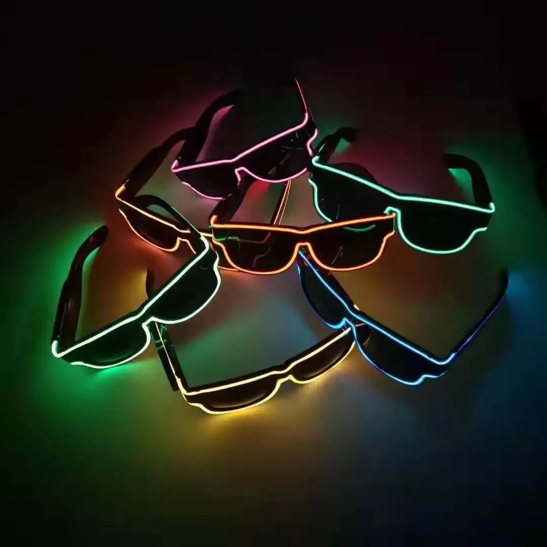 Flashing EL Glasses EL Wire USB LED Glasses Glow Party Supplies Lighting Gift Bright Light Festival Party Gift Glow led glasses