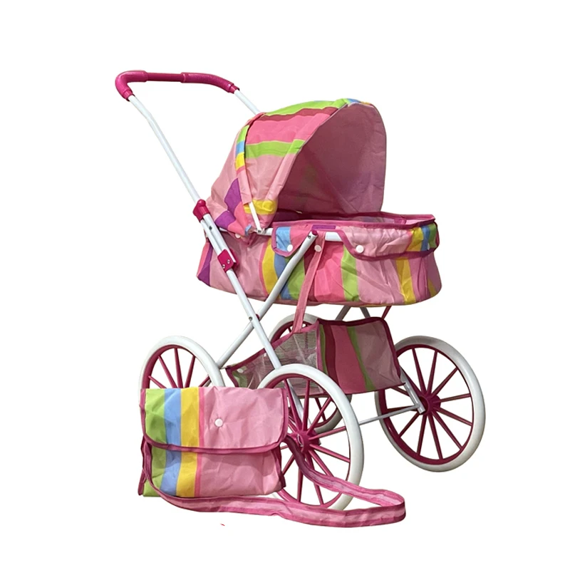 Educational Newborn Baby Doll Allot And Plastic Doll Stroller, Travel Bay Indoor Outdoor Girl Play Game Doll Cart Toy