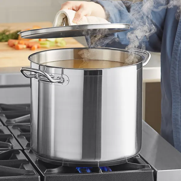 catering supplies large capacity stainless steel stock pot with pot handle