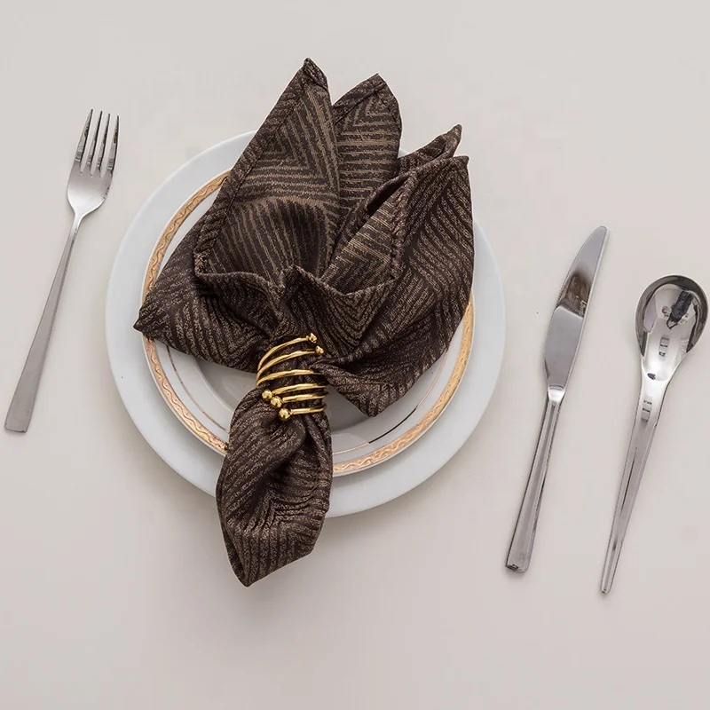 Party Wedding Decorate Beverage Cocktail Napkin Custom Polyester Linen Cotton Table Napkin