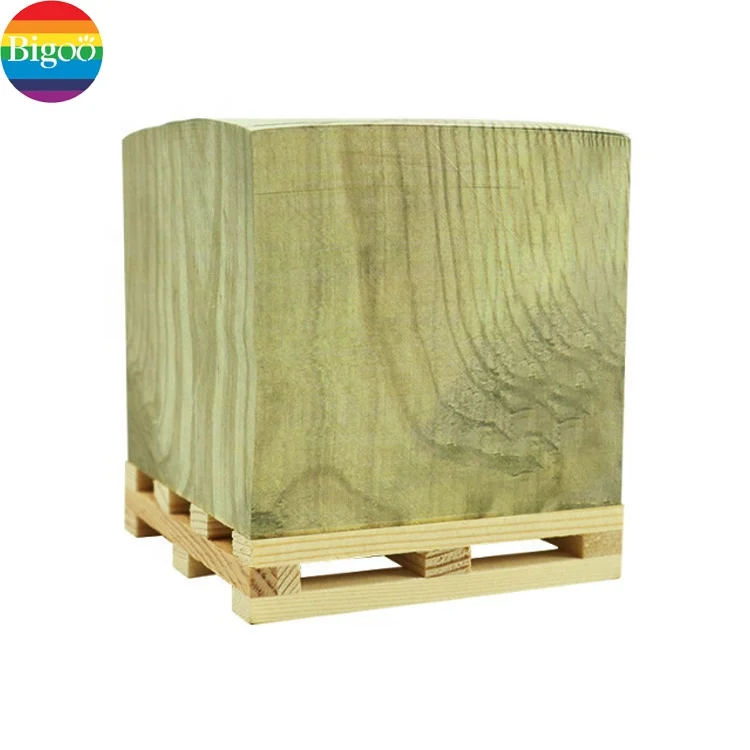 Personalized memo block sticky advertising notes pads with customization print with wood pallet packing