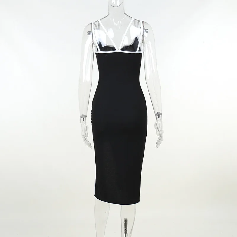 Summer split sleeveless jersey dresses plus size sexy dress for women