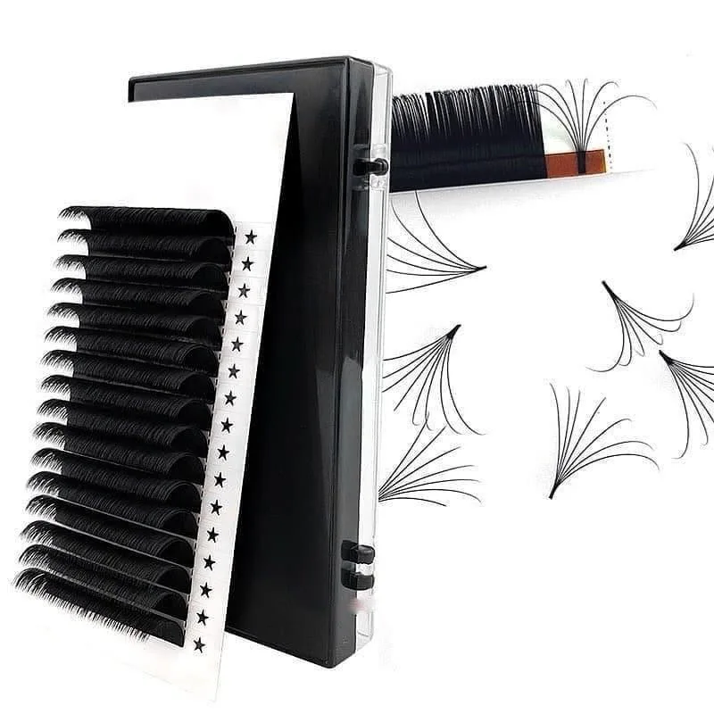 Volume premade lash suppliers eco friendly private label bulk easy fanning eyelash extensions wholesale