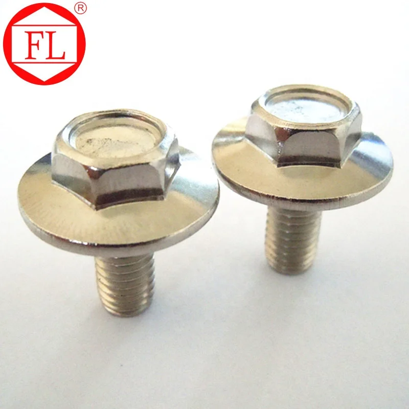 
Stainless steel hexagonal flange bolt GB5789 gb standard large hexagonal flange bolt 