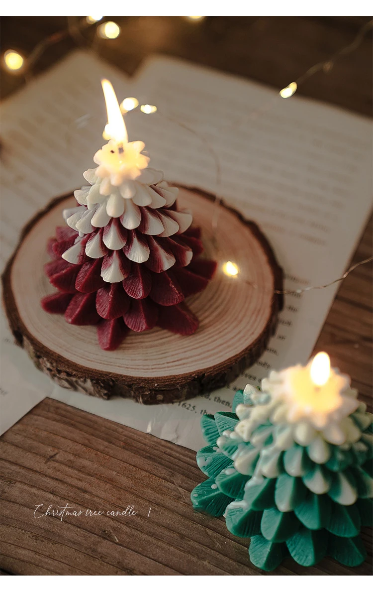 Manufacturers supply creative Christmas tree scented candles wholesale scene decoration scented candles gift box Christmas tree