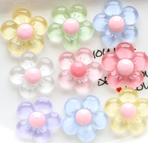cartoon resin flatback resin flowers wholesale bulk charms for jewelry making bracelets diy hair bow decorations