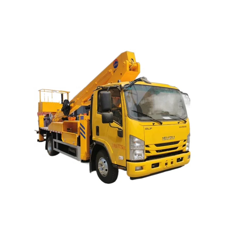 16m telescopic boom aerial platform truck with hydraulic booms work platform aerial ladder trucks