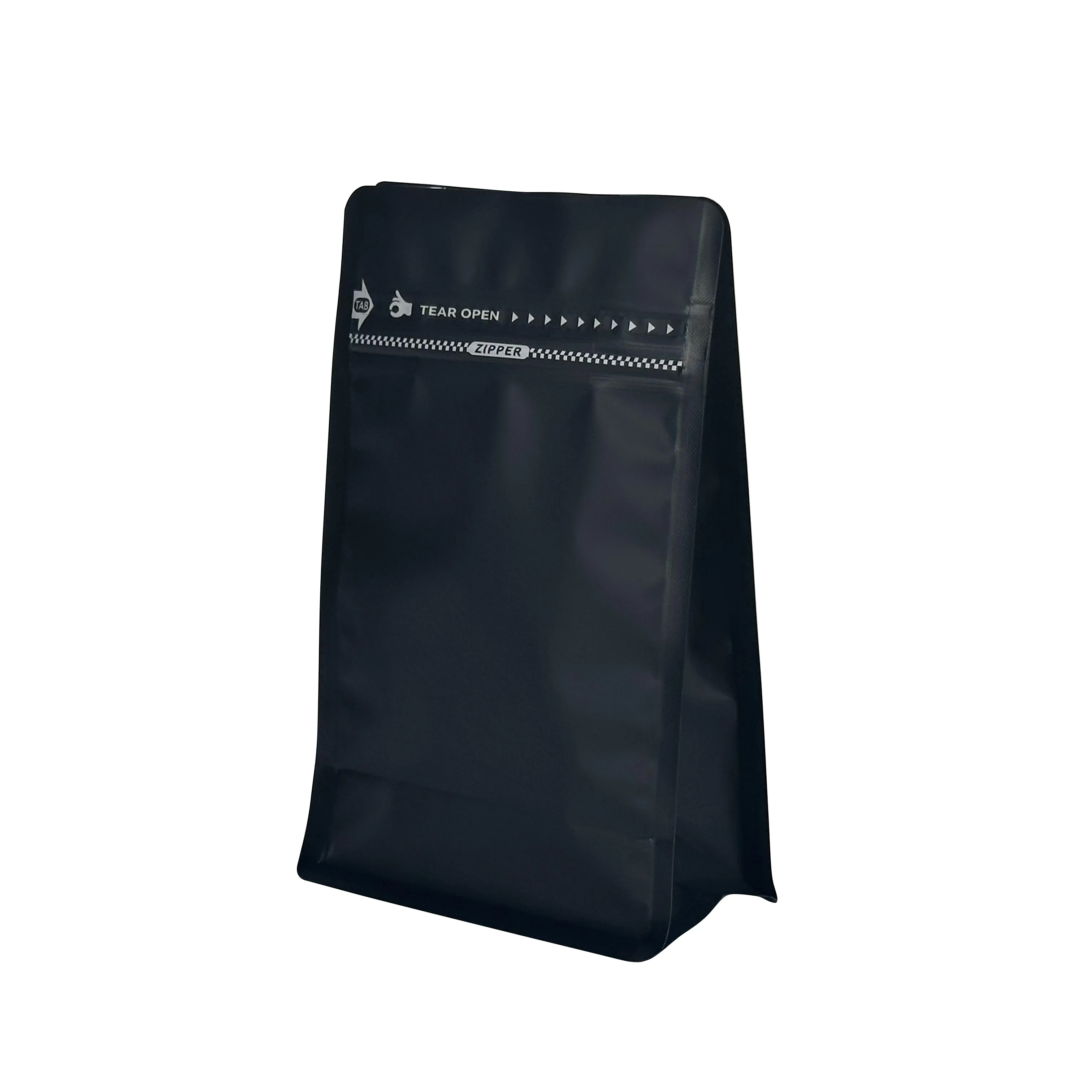 Low MOQ custom printed coffee bean gummy popcorn sealed zipper food packaging plastic bag with logo