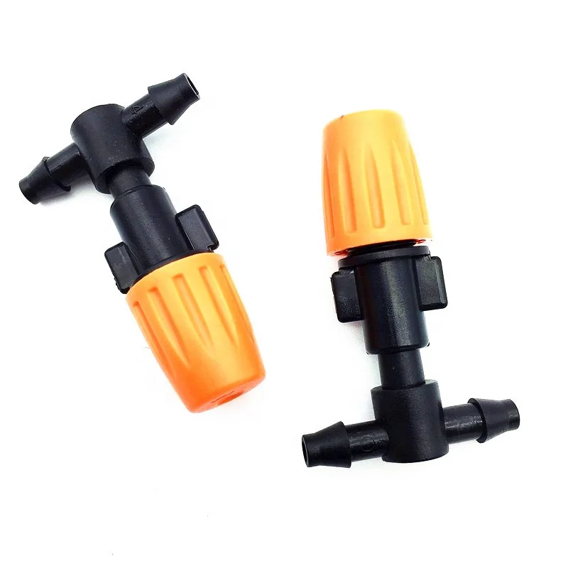Garden Greenhouse Irrigation 4mm Hose Connector Adjustable Watering Sprayer Sprinkler Fogging Atomizing Misting Nozzle