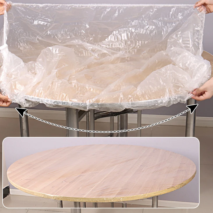 120cm Red White Factory Direct Disposable Party PE plastic cloth birthday dessert table solid color tablecloth
