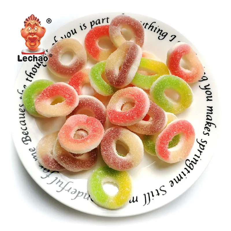 Bulk Bag Pack Gummi Bonbons Two Colors Sugar Coated Sweet Strawberry Heart Shaped Gummy Candy