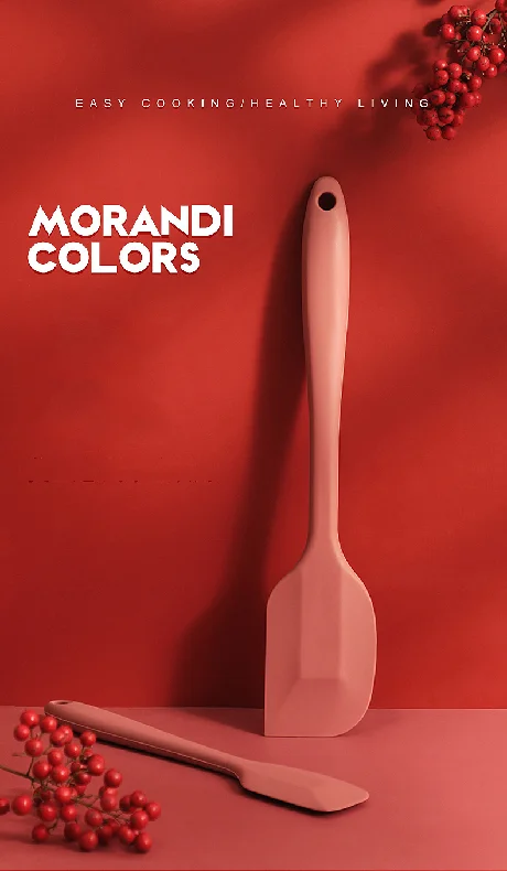 Food Grade Spatulas Set 6 Morandi Colors Heat Resistant  Nonstick Spatulas for Cooking Baking and Mixing Baking Supplies