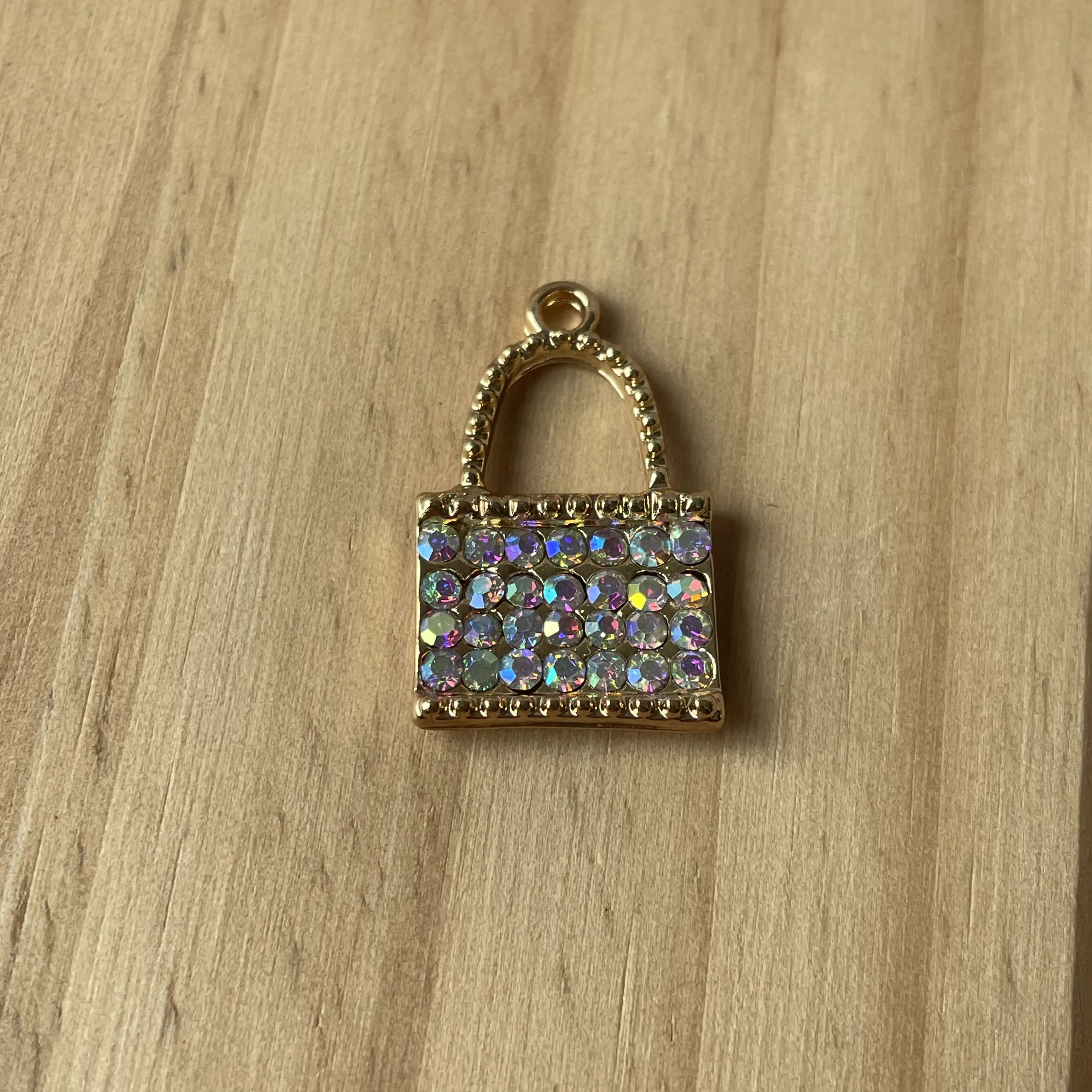 DIY bling crystal lock pendants charms for bracelet necklace full crystal diamond lock jewelry pendant charms
