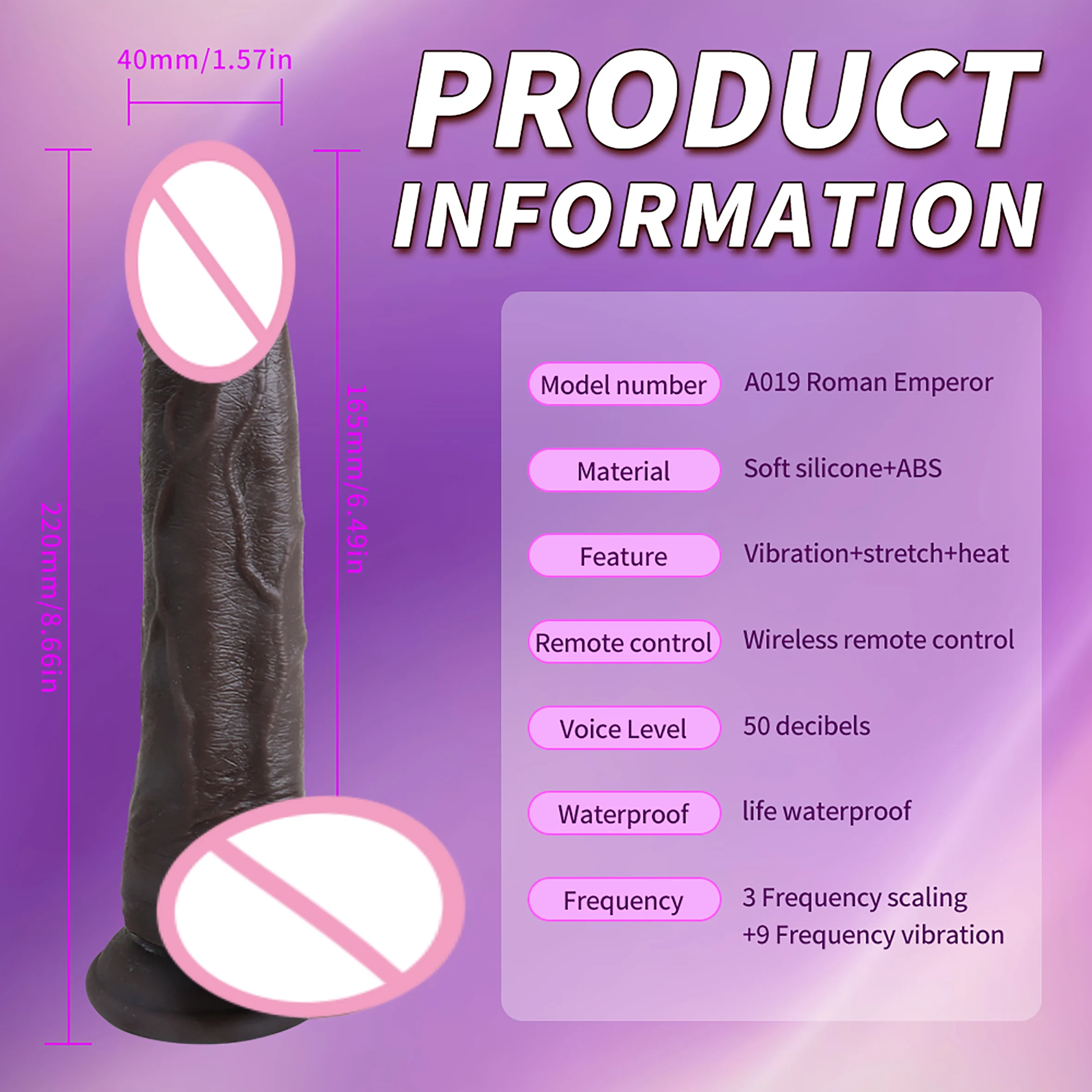 USA 3 In 1 Black Dildo Vibrator For Women And Man 9 Modes Realistic Dildo Sexy Toys For Men Huge Dildo Sexy Toys For Men Dicks
