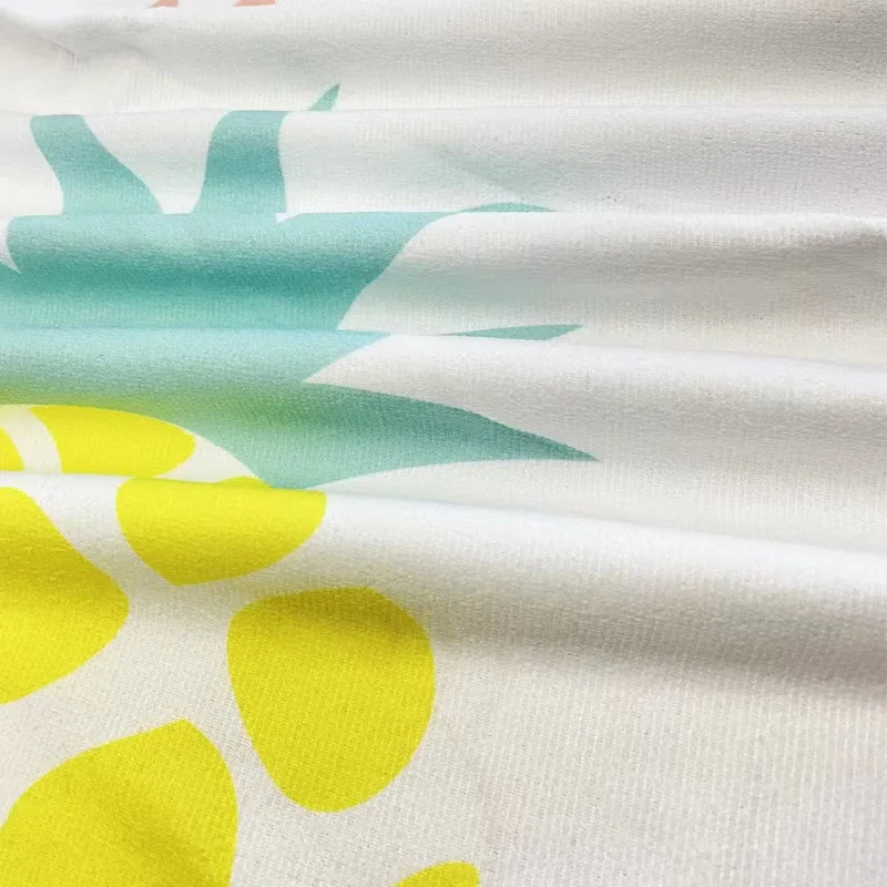 Wholesale Round Ultra Microfiber Printing Design Polyester Fabric 100Pcs Blankets Cloths