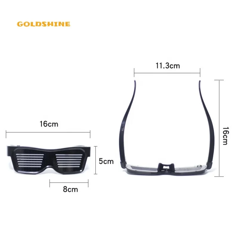 Wireless Led Eye Glasses Party The Glow In Dark Led Fashion Glasses Light Up Led Glasses App Programmable