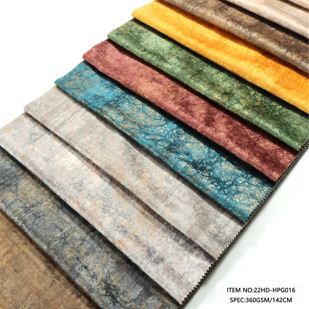 1000M MOQ per color Customization polyester Holland velvet with prints and glue embossing fabric for car &sofa seat cushion