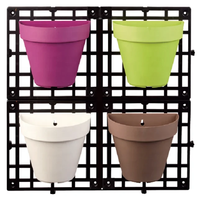 Домашний комнатный декор садовый пластиковый подвесной вертикальный настенный цветочный горшок для растений полукруглый