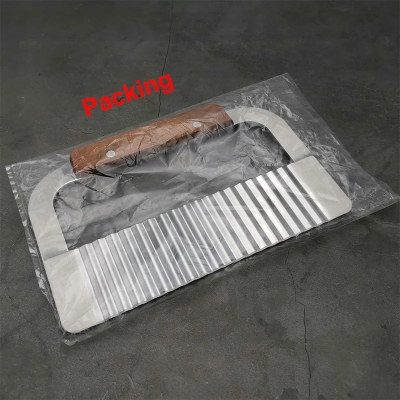 Household Items French Fry Cutter Potato Chip Slicer Onion Crinkle Blade Crinkle Cutter with Wave Shape Blade