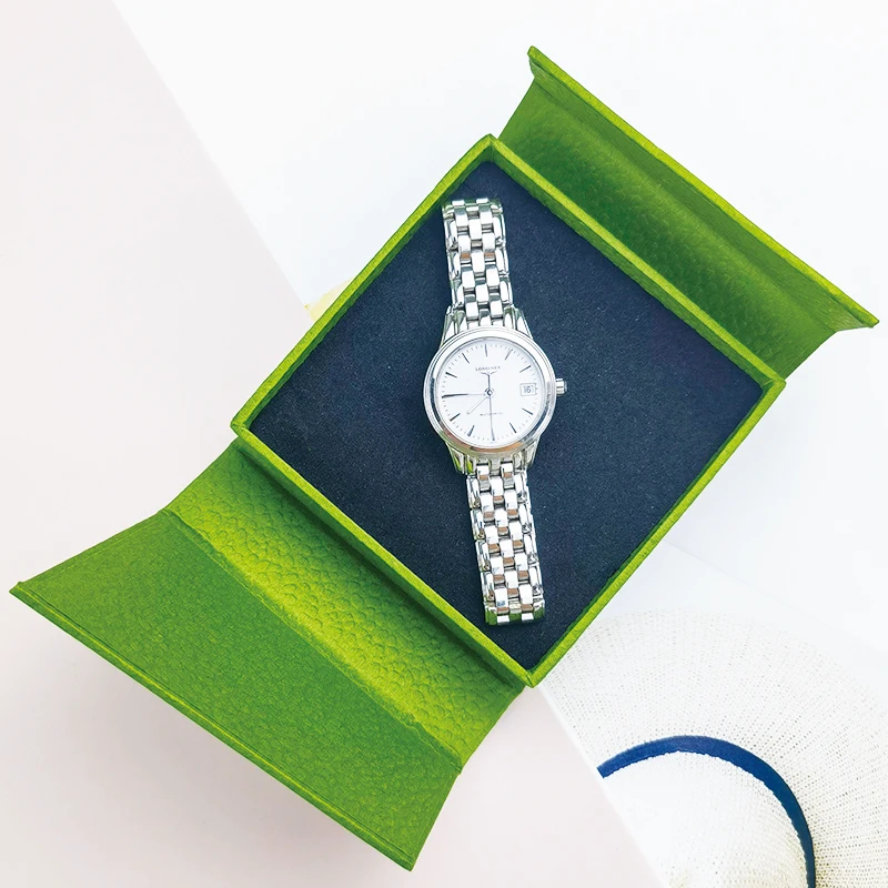 Factory Custom Jewelry Box Green Travel Luxury Packaging Box For Magnetic Jewelry Gift Box