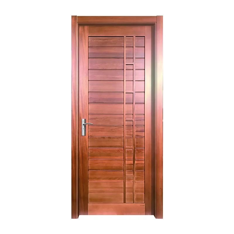 Modern Bedroom Wood 6 Panels Pine Entrance Indoor Interior Doors Wooden Solid Solid Wood Interior Door Color Mahogany For Houses