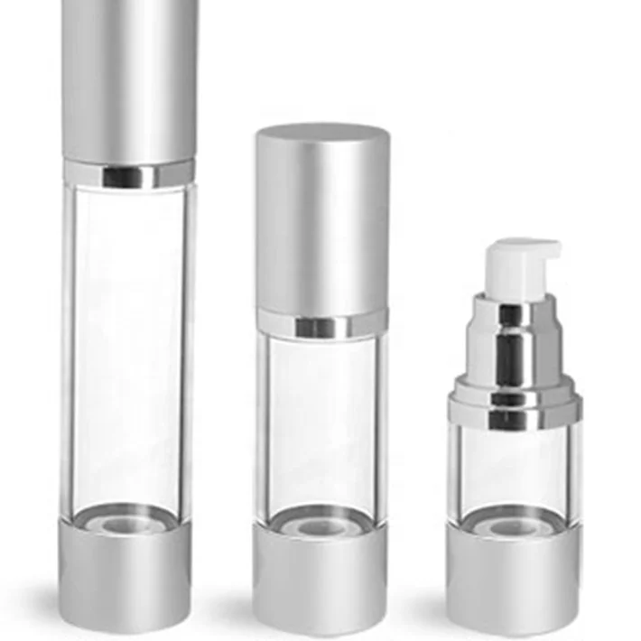 PP Plastic Type and Plastic Material 15ml 50ml twist up cosmetic airless bottle