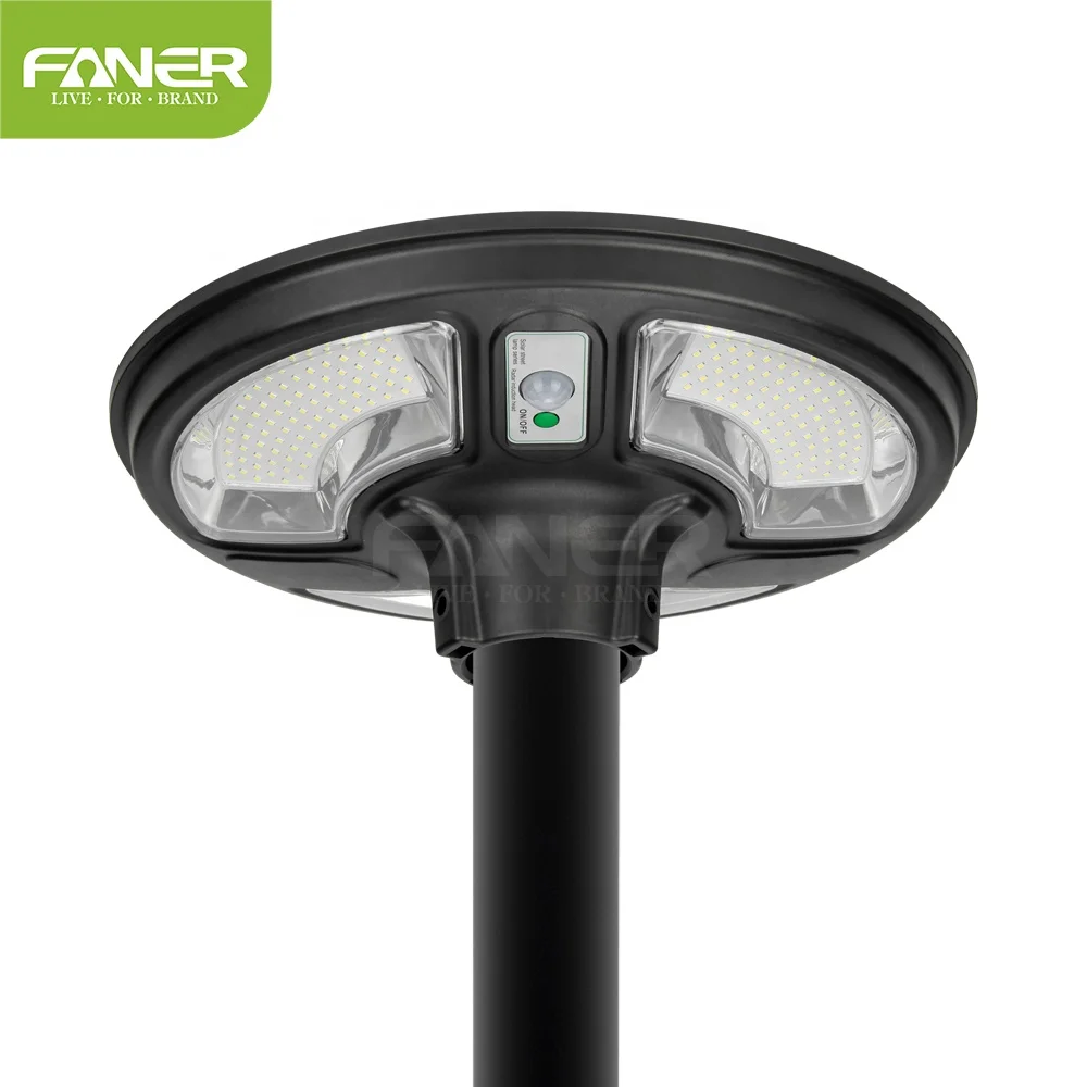 
Faner 2020 new type 360 .solar column light garden gate home outdoor IP66 ufo 150w 250w solar street garden lamp 