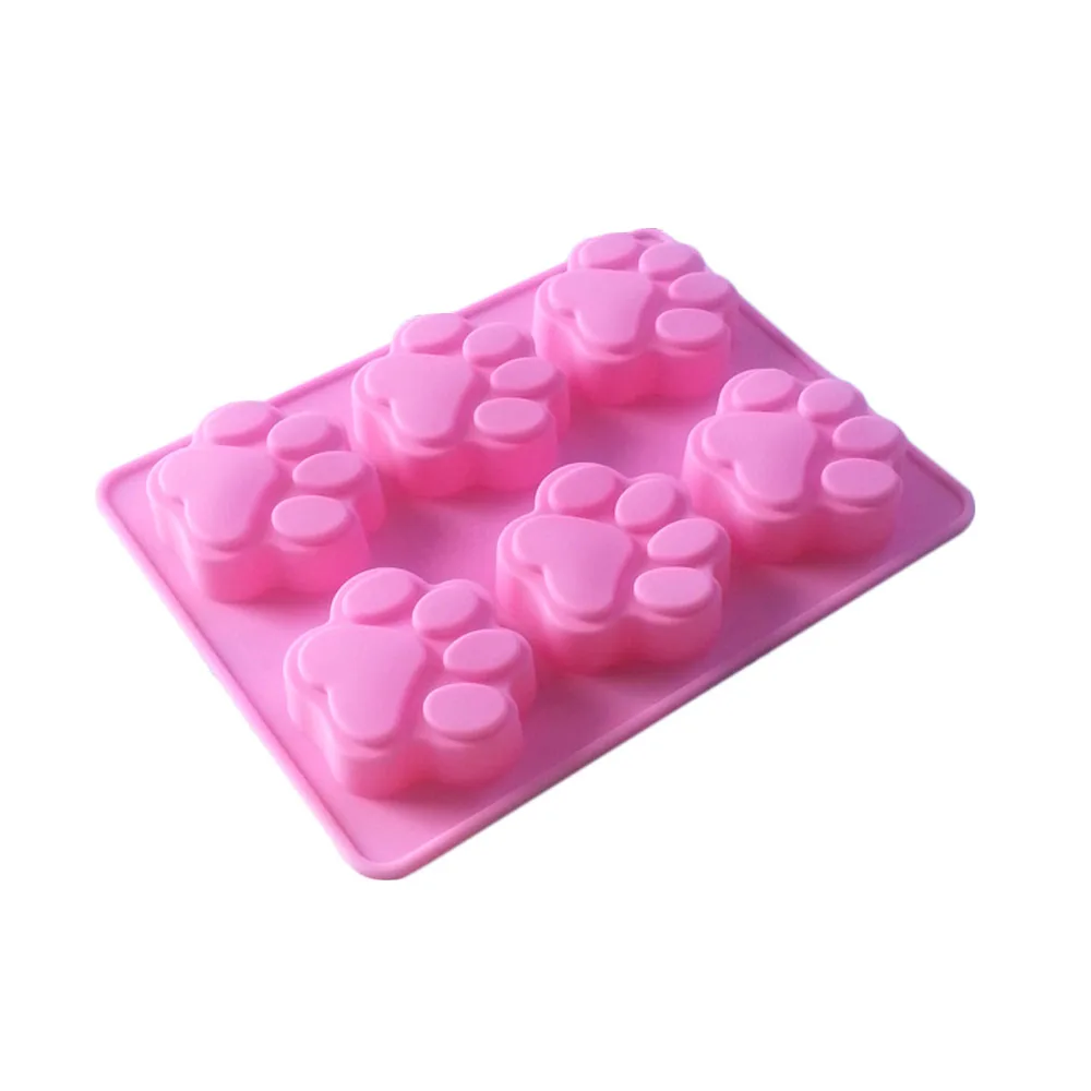 Dog footprint cat paw silicone mould for baking