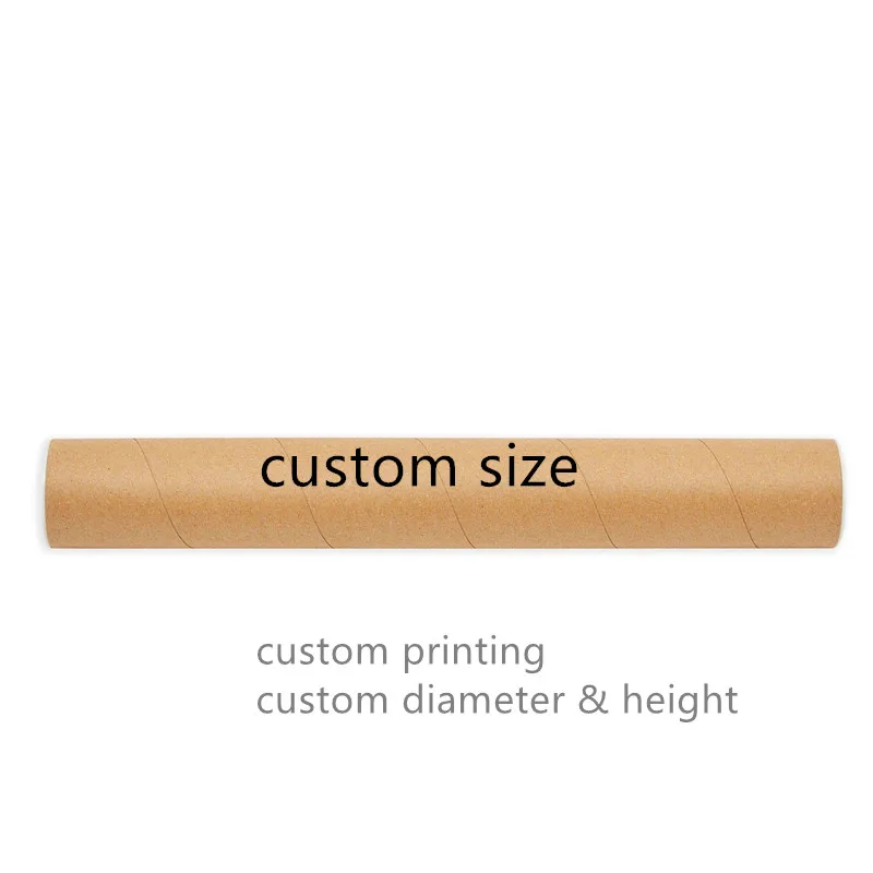 Logo Printed Custom Heavy Duty Kraft Mailing Tubes,Cardboard Shipping Tubes With Cardboard End Cap