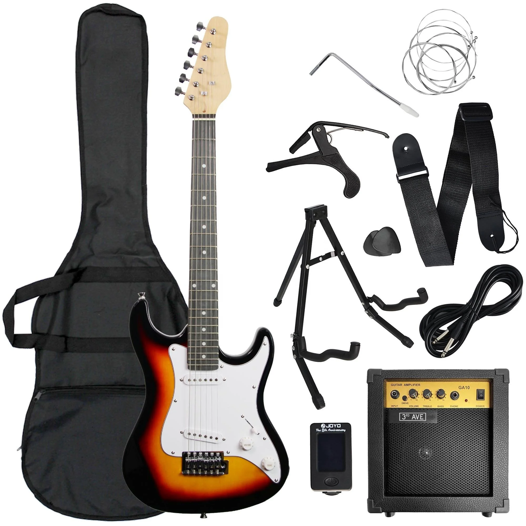 Cheap 36 Inch Electric Guitars Kit Made in China with Guitar Amplifier