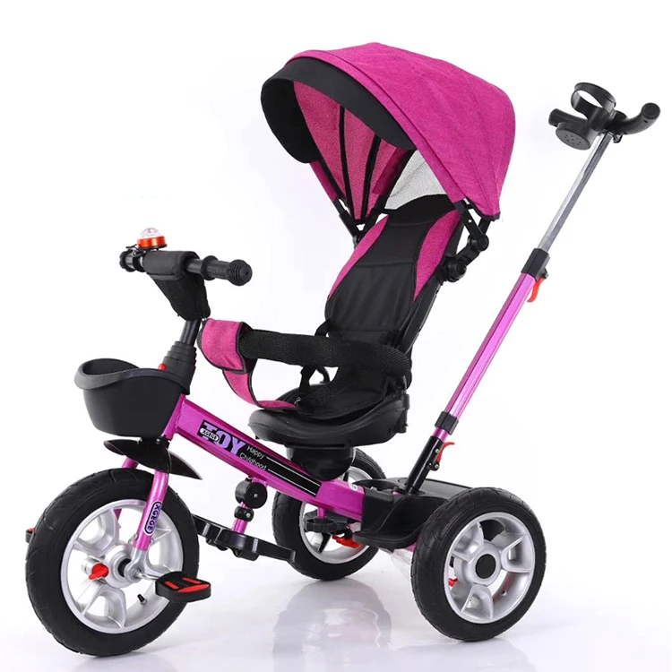 2020 China wholesale 3 wheel children ride on toy trike / baby tricycle for kids 1-6 years / baby tricycle with parents handle