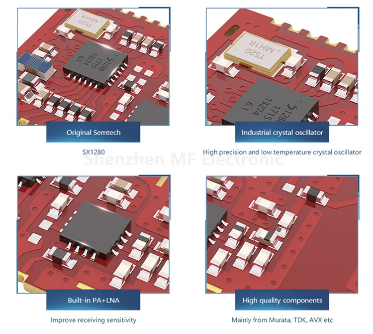 Hot Sale Lora Wireless RF Transceiver Transmitter Receiver Module E28-2G4M27S SX1280 2.4ghz 8km IPEX/PCB Antenna 27dBm
