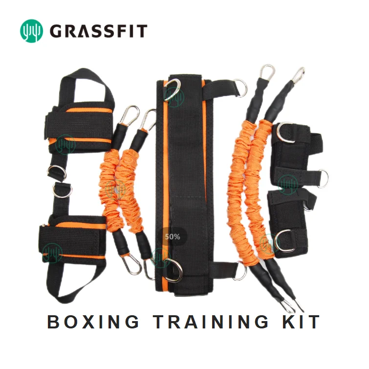 Heavy Duty Fitness Workout Leg Strength Exercise Elastic Reliable Boxing Resistance Bands Vertical Bounce Waist Trainer Suit