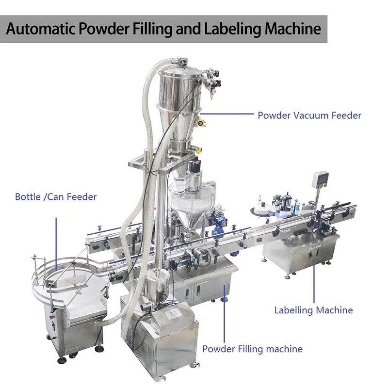 Vanilla Powder Glass Bottle Filling Machine Automatic Jar Packaging Filling And Capping Machine