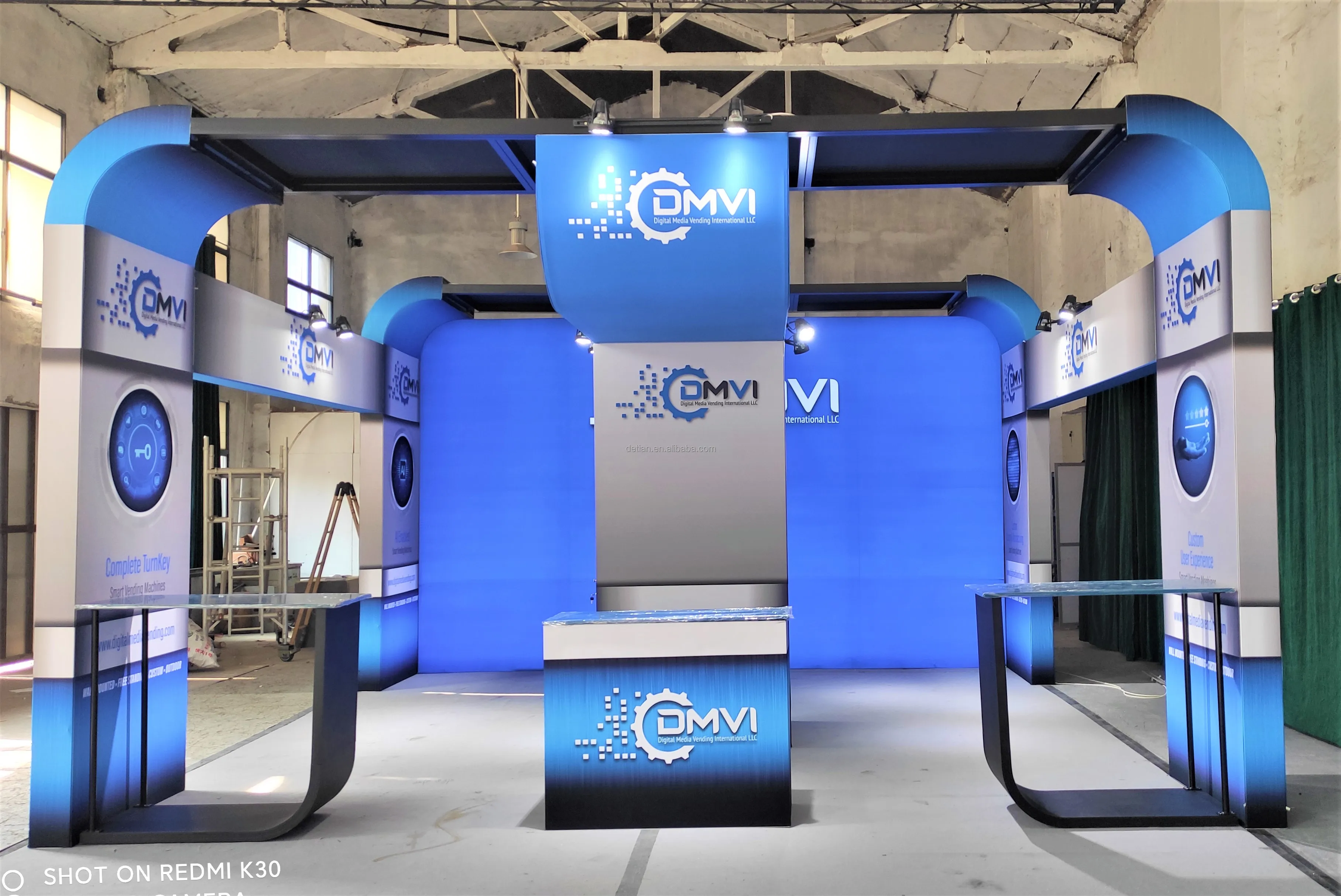 Large island aluminum system exhibition stand fair booth