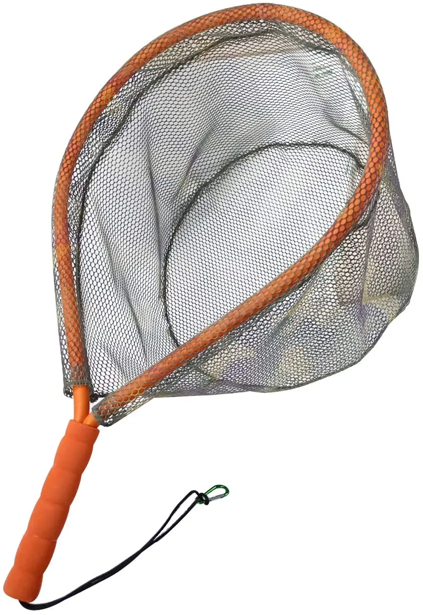Fly Fishing Float Landing Net With Durable Materials Net Bag Floating For Wade Fish E10