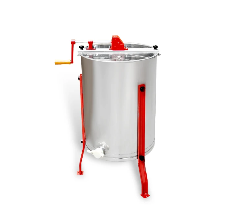 Бесшовная ручная центрифуга для извлечения меда с 4 рамами для меда из нержавеющей стали