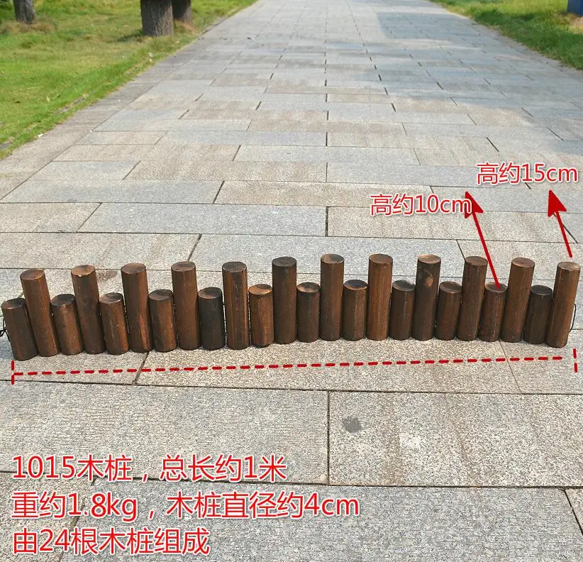 Wooden Short Fence Outdoor Landscape Edging  Decorative Border Tree Fence - Spring Garden & Yard Maintenance