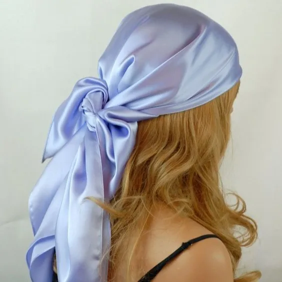 Custom Luxury Elegant Brand Scarf Wrap Handkerchief Bandanas 90cm*90cm Soft Satin Square Scarves For Women