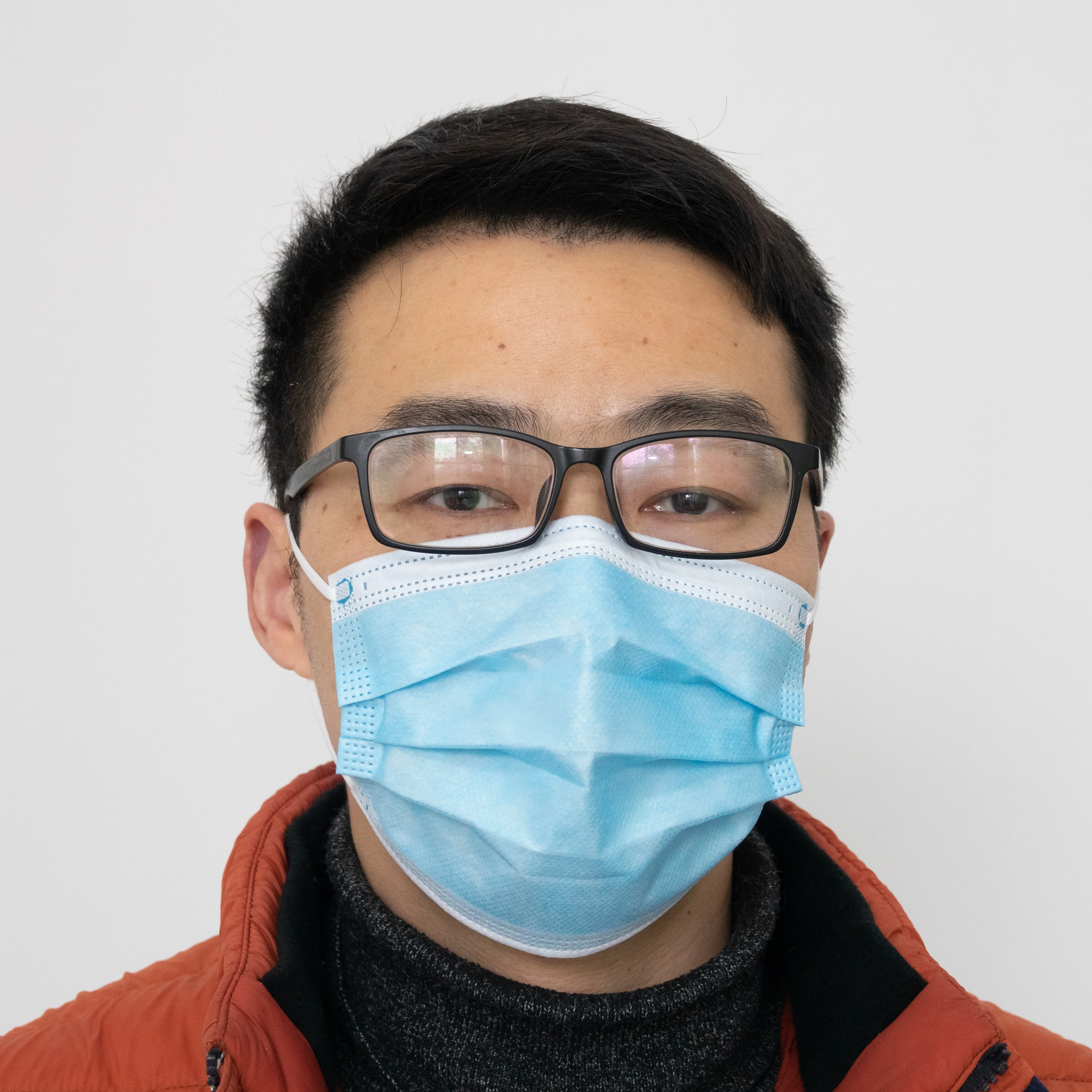 ASTM F2100 Level 1 2 3 surgical face masks nonwoven 3ply disposable medical mask with elastic earloop blue color