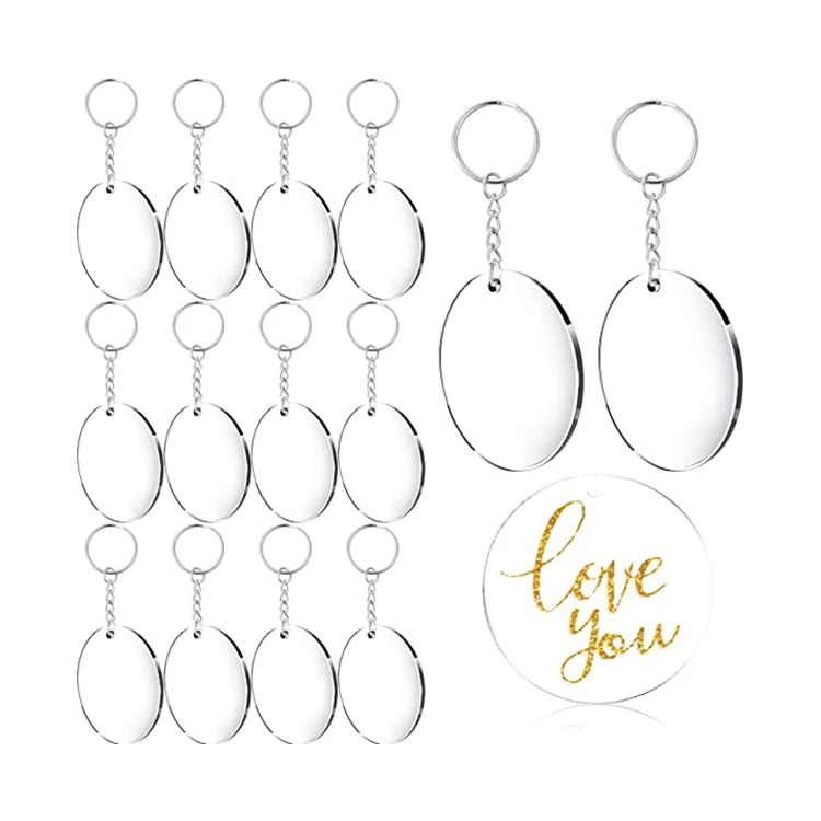 
Wholesale Keyring Maker Transparent Blank Printed Anime Photo Custom Clear Acrylic Key Ring Chain Keychain 