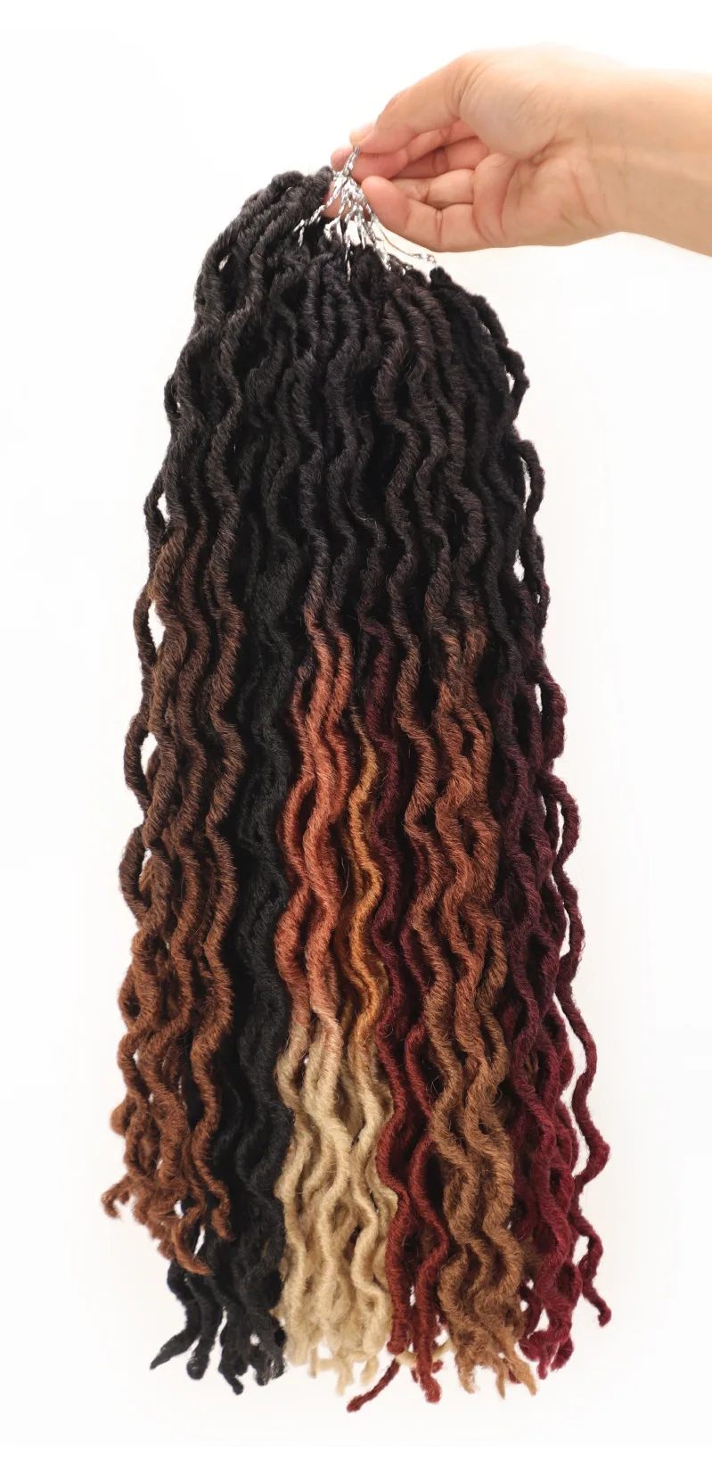 Wholesale Cheap hot solid 24-inch 18 Stand Braids Dirty Braids Curly Fashion Crochet Wig