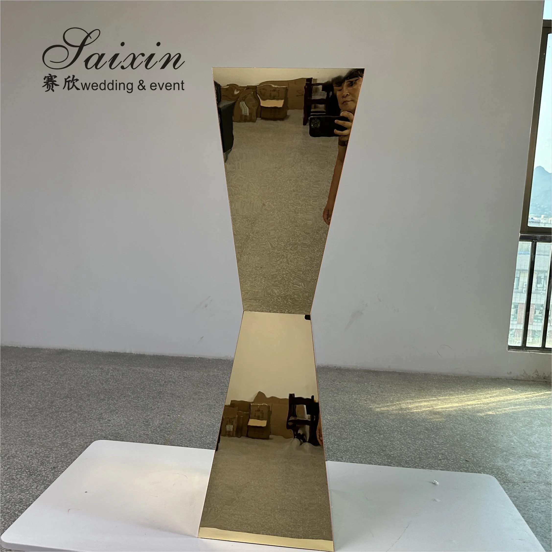 New Design Wedding Decor Centerpiece Gold Stainless Steel Flower Stand