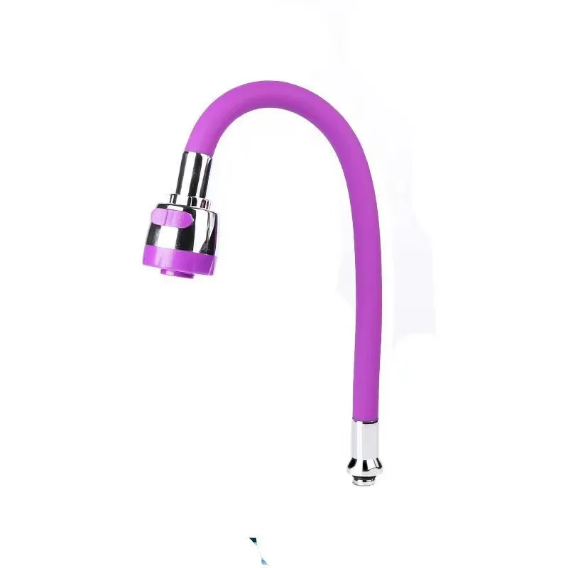 Hot sale Wholesale ABS plastic Chrome Shower Hose Plastic Head Brass Kitchen sink Faucet colorful Silicone hose Flexible Spout