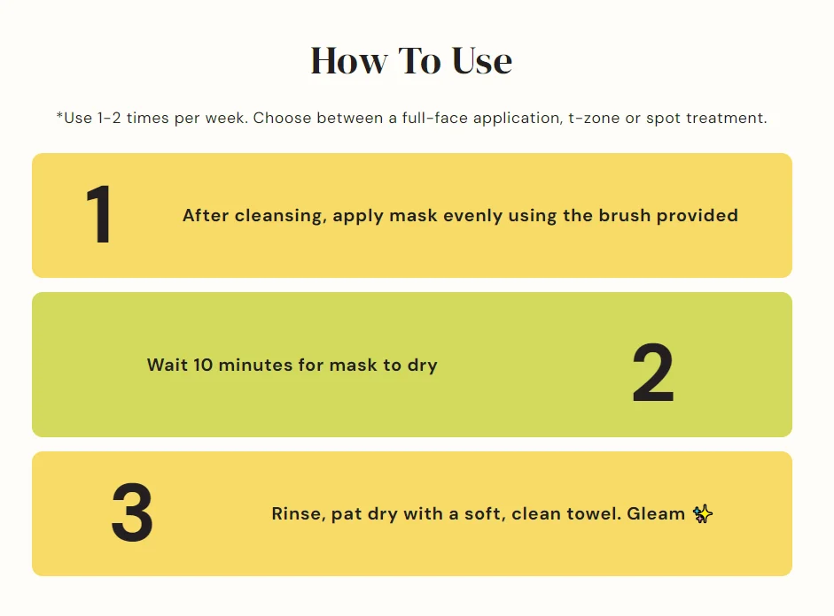 Whitening Vitamin C & Turmeric Clay Mask Brighten Facial Skin, Reduce Dark Spot, Anti-acne Refining Pores Improves Uneven Tone