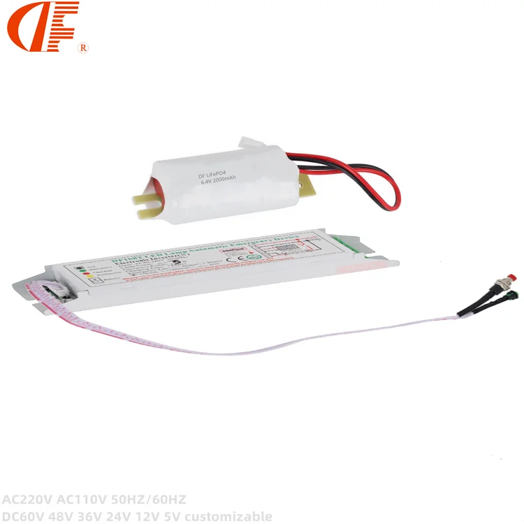 Emergency Lighting Inverter Module 7W LED light 2hours Battery Pack NiCd NiMH LIR 6V