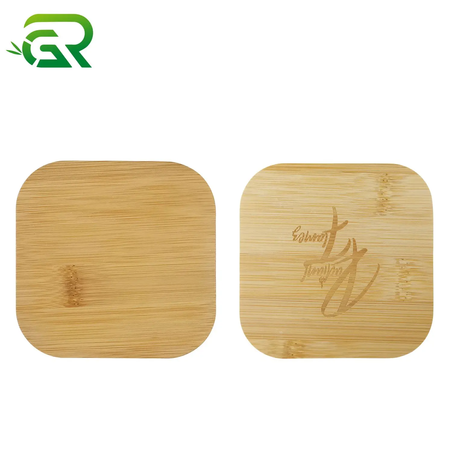 Custom your logo eco friendly wood jar cover candle lid square round bamboo cup wooden lids for storage bottle
