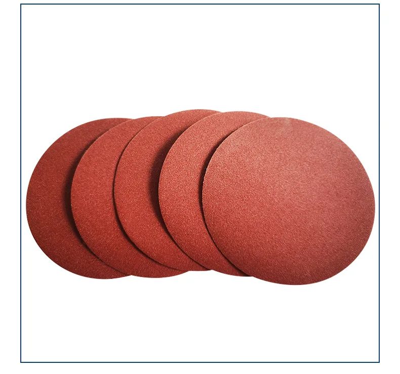 7/8/9 inch red sandpaper sanding disc abrasive paper waterproof 40 grit sandpaper disc  225mm Aluminum oxide abrasive paper