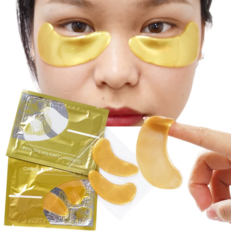Eyemask Dark Circles Remove Anti-Aging Eye Gel Pads Crystal 24k Gold Collagen Eye Mask Patches Under The Eye